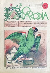 A PARODIA. Publica-se ás quartas-feiras. Caricaturas de Raphael Bordallo Pinheiro e Gustavo Bordallo Pinheiro. Editor: Candido Chaves. Nº 3 - Lisboa. 31 de Janeiro. 1900 (ao Nº 50 -  26 de Dezembro de 1900).